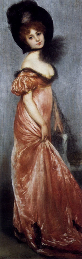 Ragazza giovane in un vestito rosa